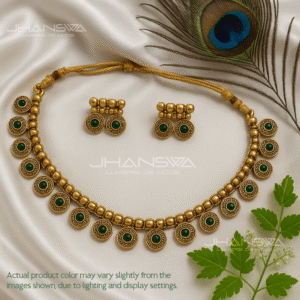Traditional Greenstone Necklace Earing Set