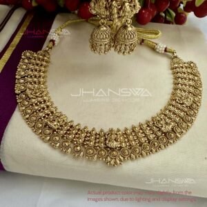 Lakshmi Premium Necklace  Earing Set  Micro gold plated
